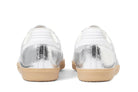 Tênis Adidas Samba OG Silver Metallic Cracked Leather Prateado vista traseira