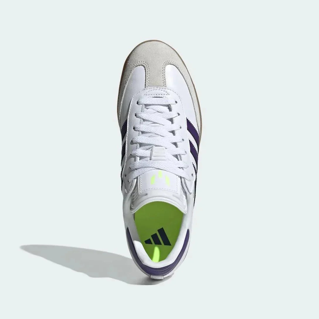 Tênis Adidas Samba Og x Lionel Messi Triunfo Estelar Pack Branco detalhe do solado
