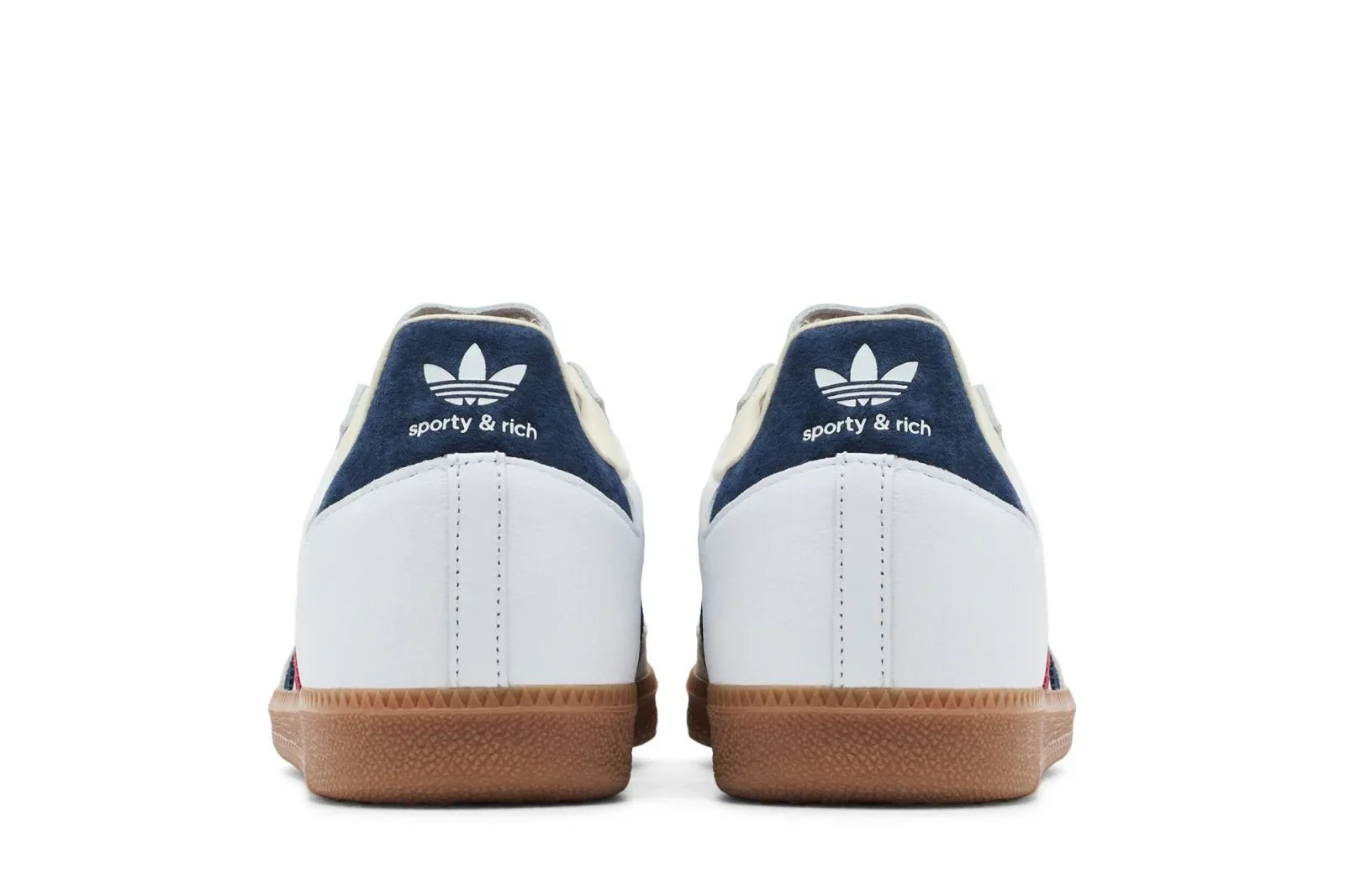Tênis Adidas Samba Og x Sporty & Rich USA Branco detalhe do solado