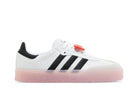 Tênis Adidas Sambae x Hello Kitty Cloud White Clear Pink Branco vista lateral