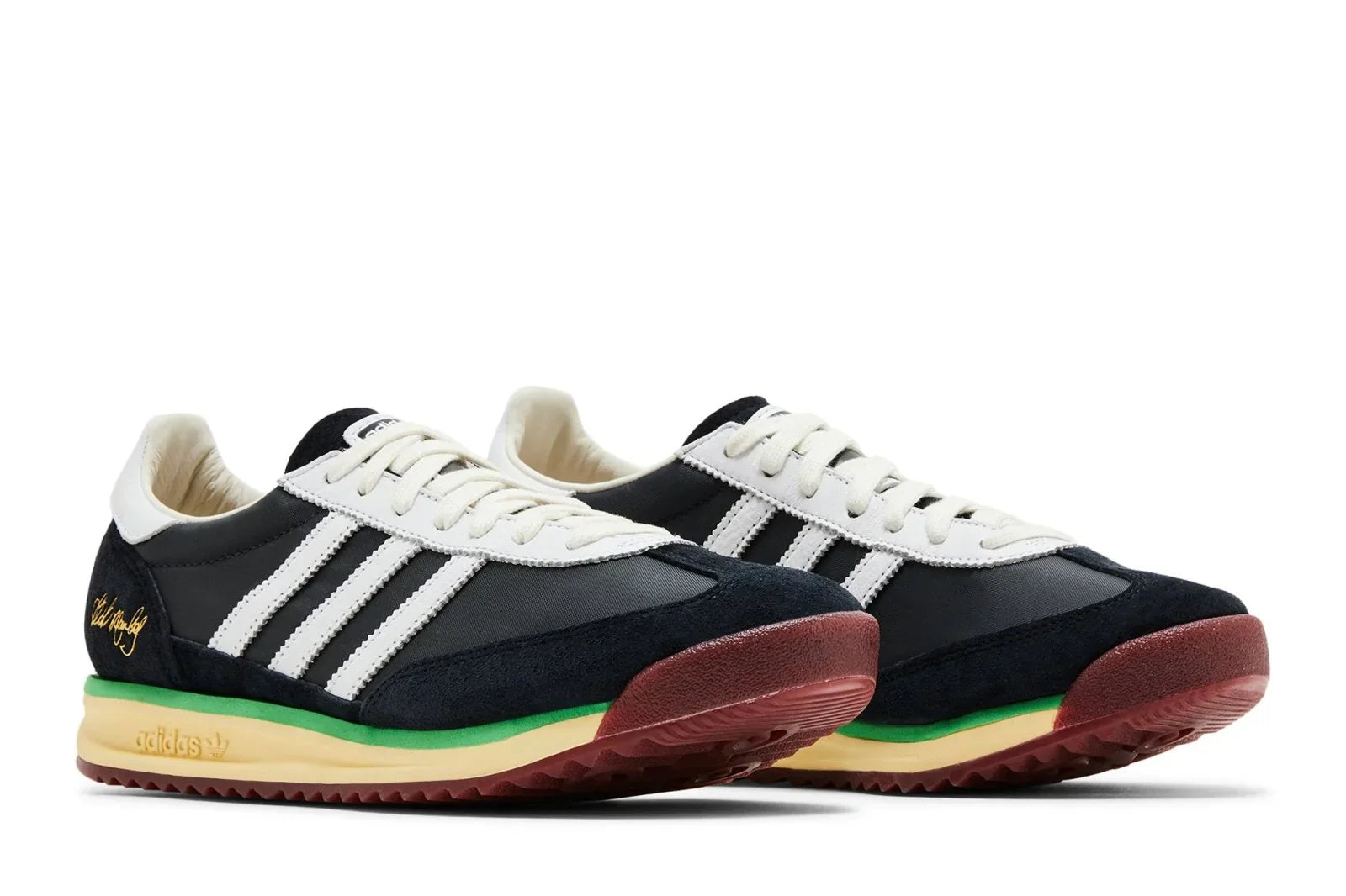 Tênis Adidas SL 72 RS x Bob Marley One Love Preto detalhe do solado