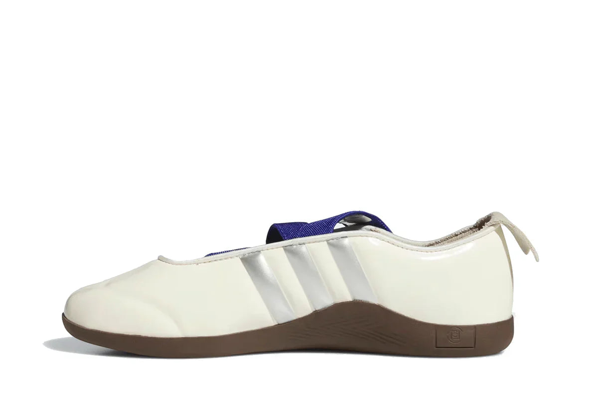 Tênis Adidas Taekwondo Caroline Hu x CLOT White Royal Branco detalhe interno
