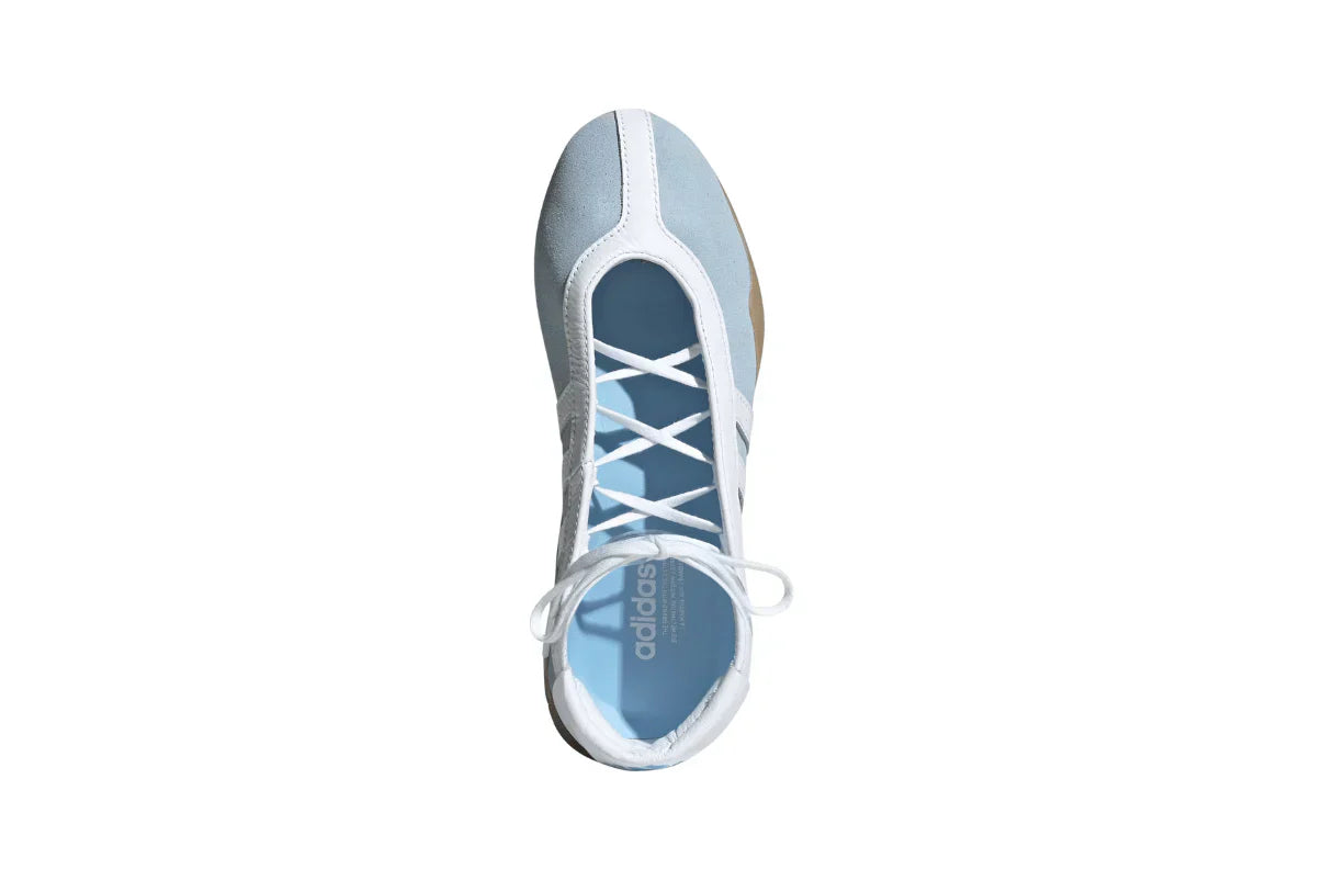 Tênis Adidas Taekwondo Mei Ballet Clear Sky Gum Azul detalhe interno