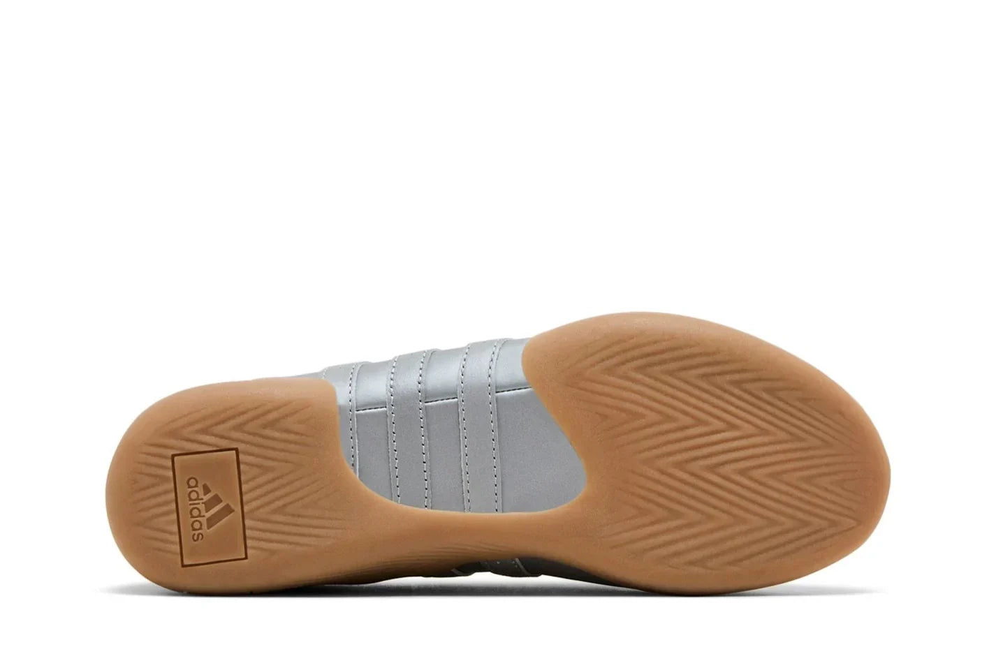 Tênis Adidas Taekwondo Mei Ballet Silver Metallic Prateado detalhe frontal