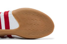 Tênis Adidas Taekwondo Mei Ballet White Scarlet Gum Vermelho detalhe frontal
