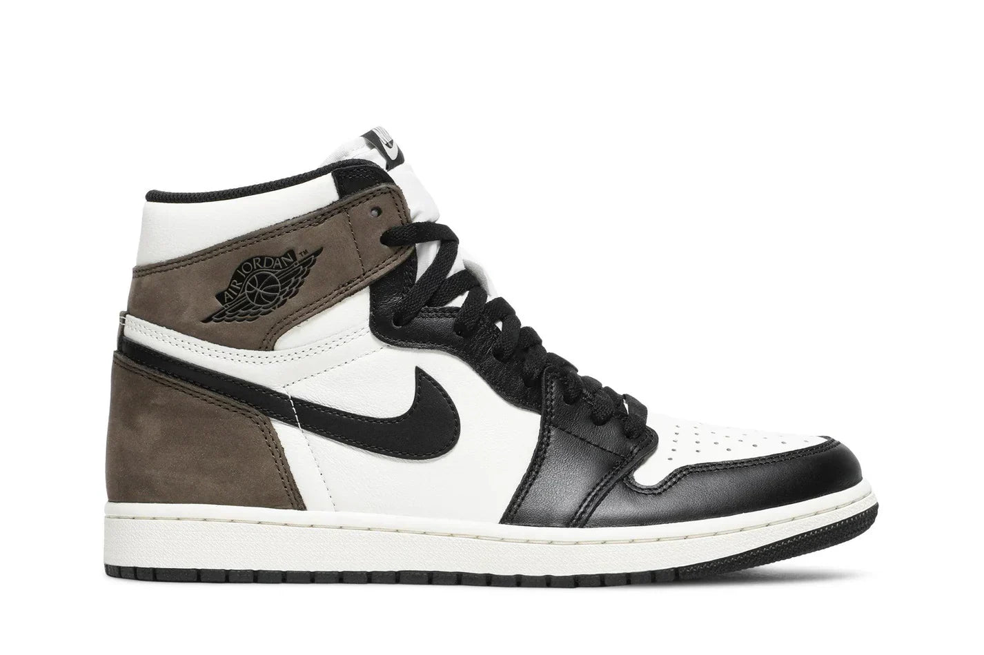 Tênis Air Jordan 1 High Dark Mocha Marrom vista lateral