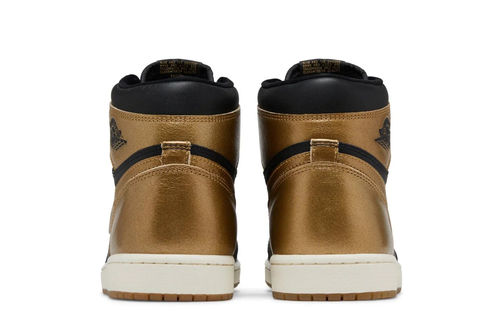 Tênis Air Jordan 1 High Og Black Metallic Gold Preto vista traseira