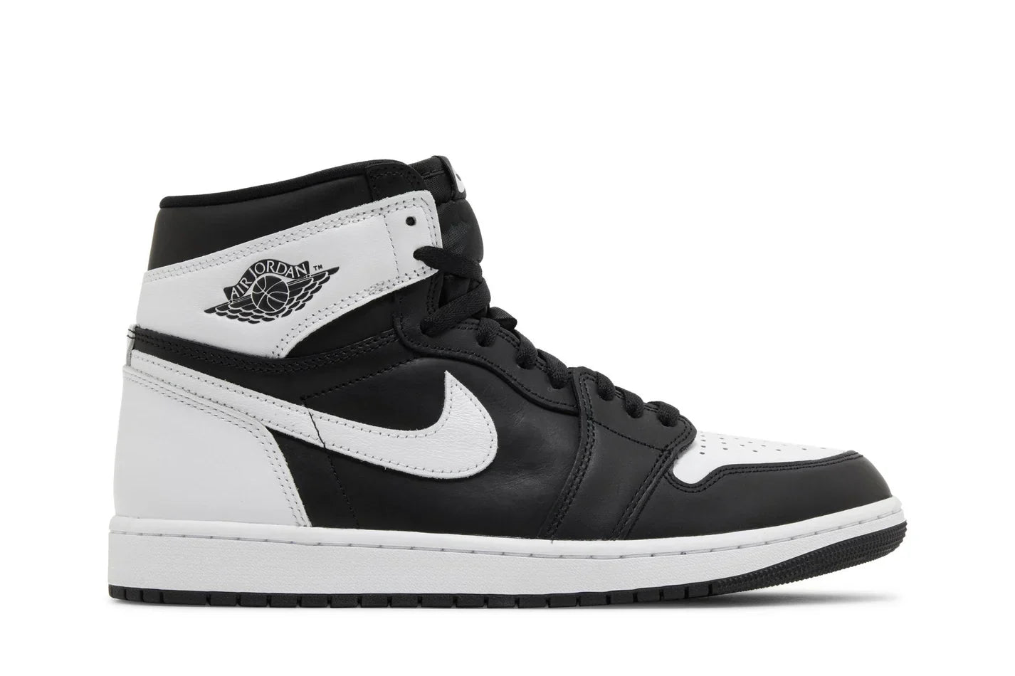 Tênis Air Jordan 1 High OG Black White Preto vista lateral