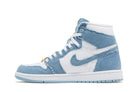 Tênis Air Jordan 1 High OG Denim Azul detalhe do material