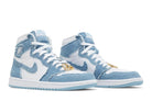 Tênis Air Jordan 1 High OG Denim Azul vista traseira