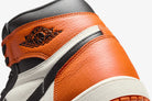 Tênis Air Jordan 1 High OG Shattered Backboard Laranja detalhe lateral