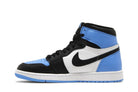 Tênis Air Jordan 1 High OG UNC Toe Azul detalhe do solado