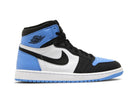 Tênis Air Jordan 1 High OG UNC Toe Azul vista superior