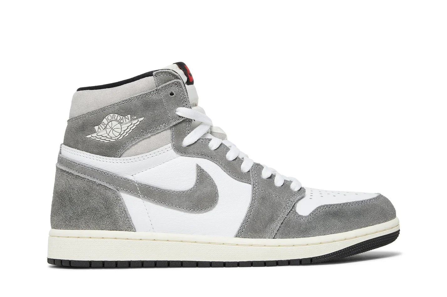 Tênis Air Jordan 1 High OG Washed Black Preto vista lateral
