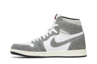 Tênis Air Jordan 1 High OG Washed Black Preto detalhe do material