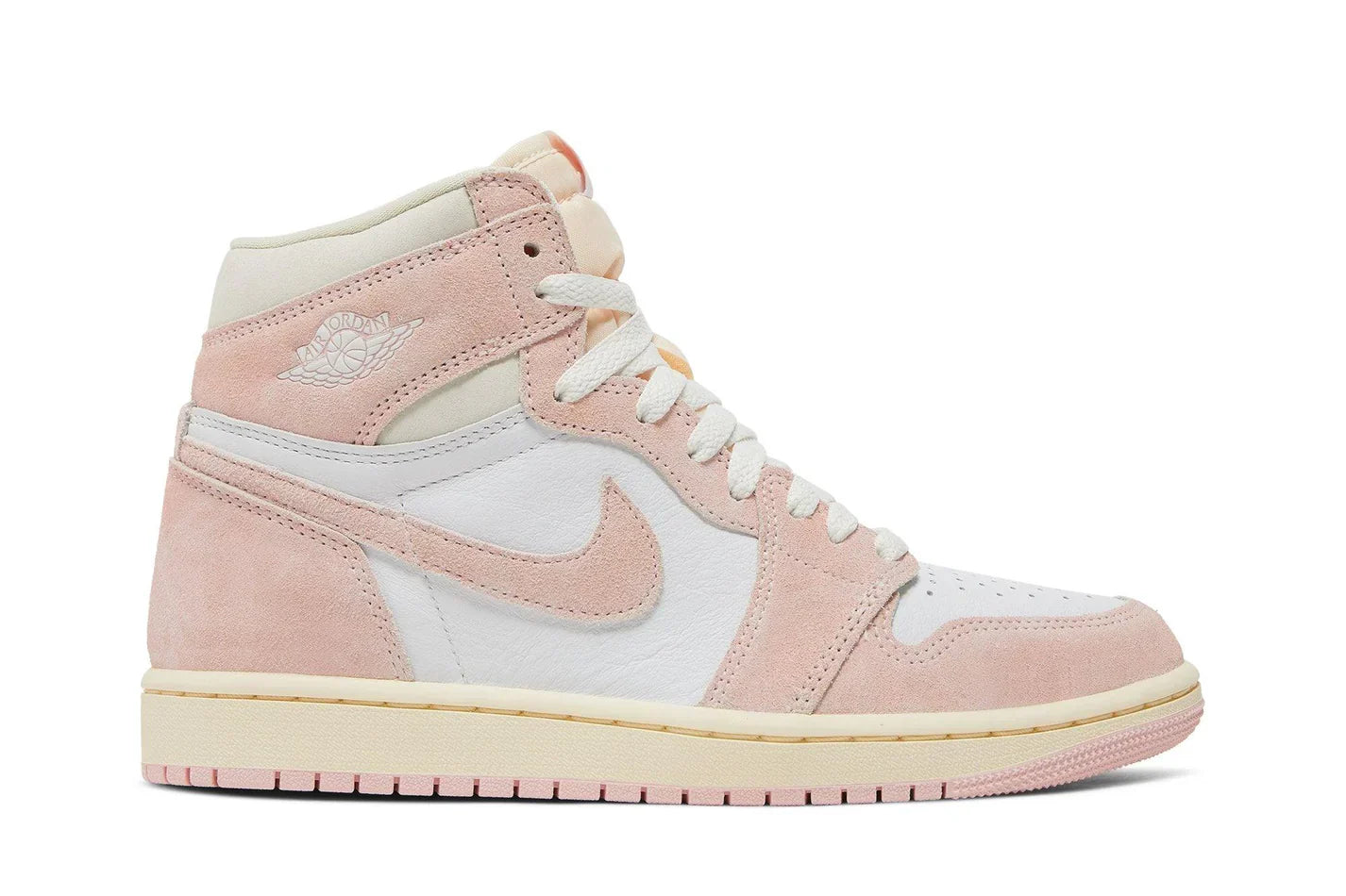 Tênis Air Jordan 1 High OG Washed Pink Rosa vista superior