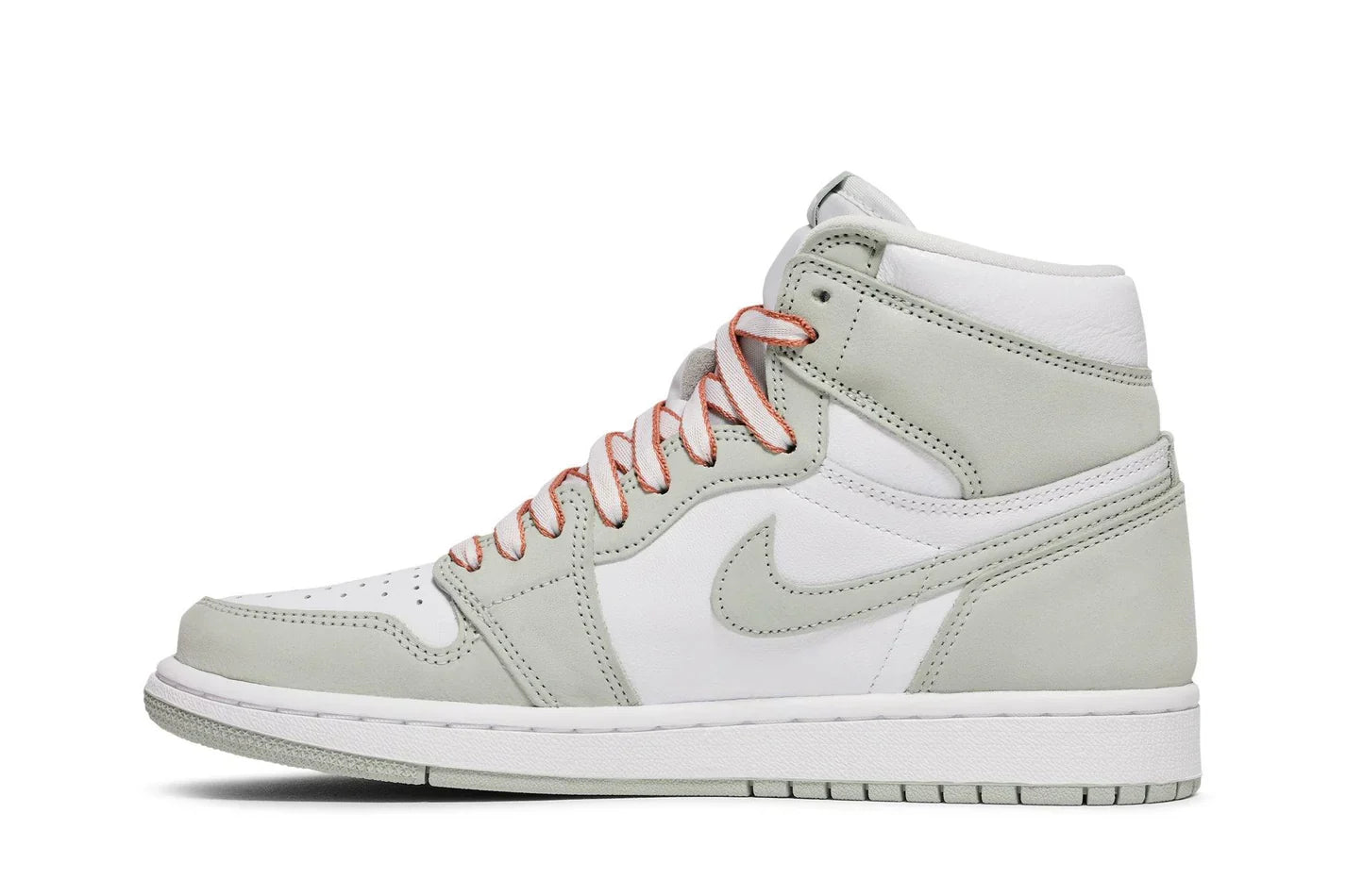 Tênis Air Jordan 1 High Seafoam Verde detalhe do solado