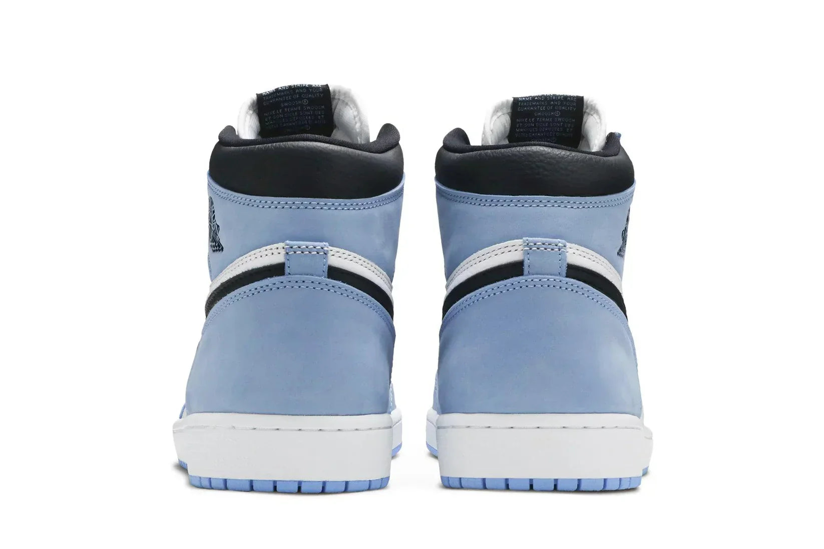 Tênis Air Jordan 1 High University Blue (UNC) Azul detalhe lateral