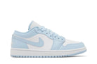 Tênis Air Jordan 1 Low Aluminium Azul vista lateral