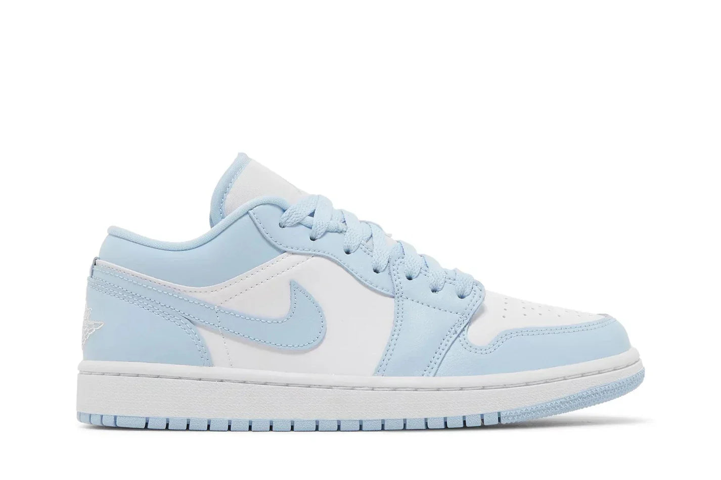 Tênis Air Jordan 1 Low Aluminium Azul vista lateral
