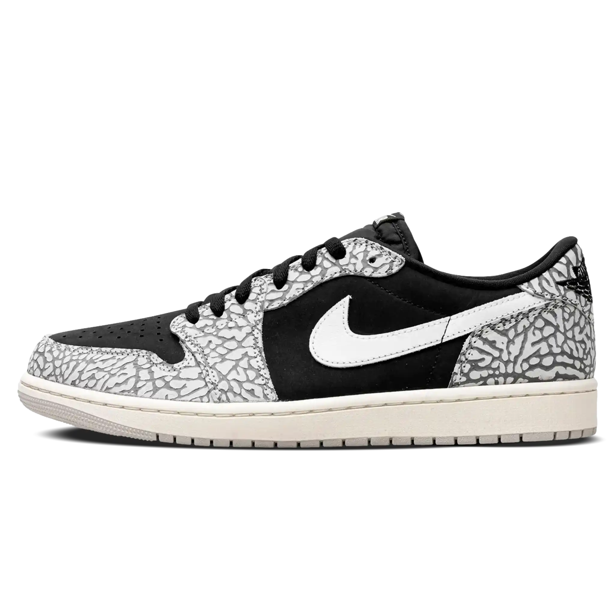Tênis Air Jordan 1 Low "Black Cement" Preto / Cinza - CZ0790-001