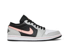 Tênis Air Jordan 1 Low Black Grey Pink Cinza vista lateral