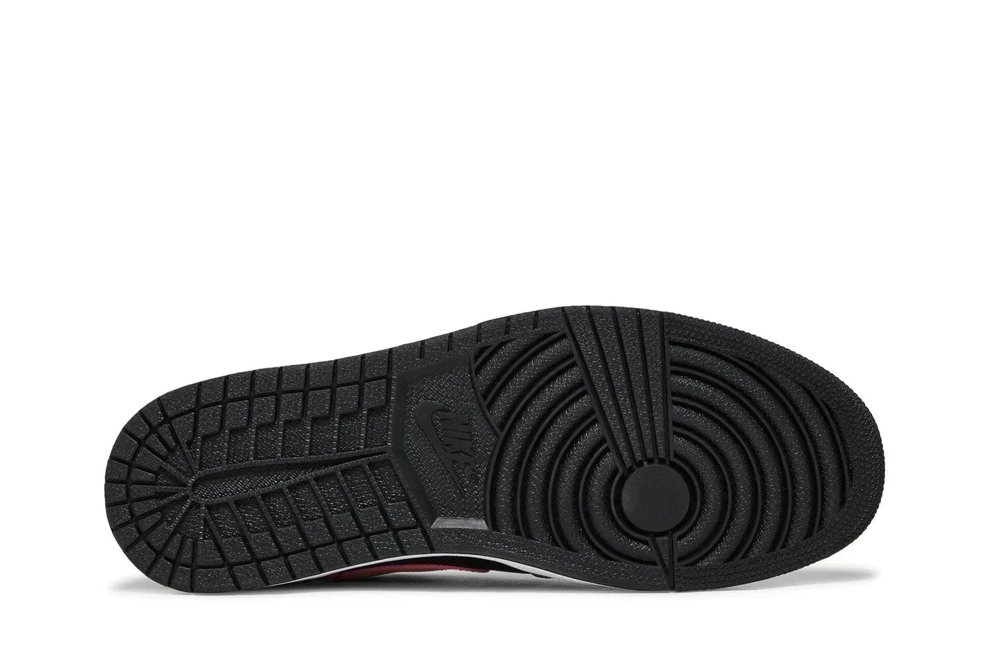 Tênis Air Jordan 1 Low Black Grey Pink Cinza detalhe do solado