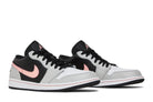 Tênis Air Jordan 1 Low Black Grey Pink Cinza detalhe lateral