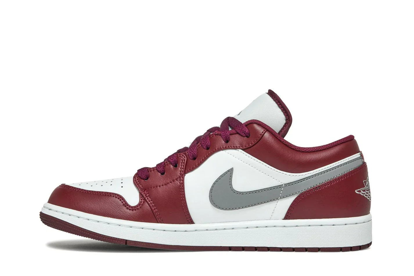 Tênis Air Jordan 1 Low Cherrywood Red Vermelho detalhe do solado