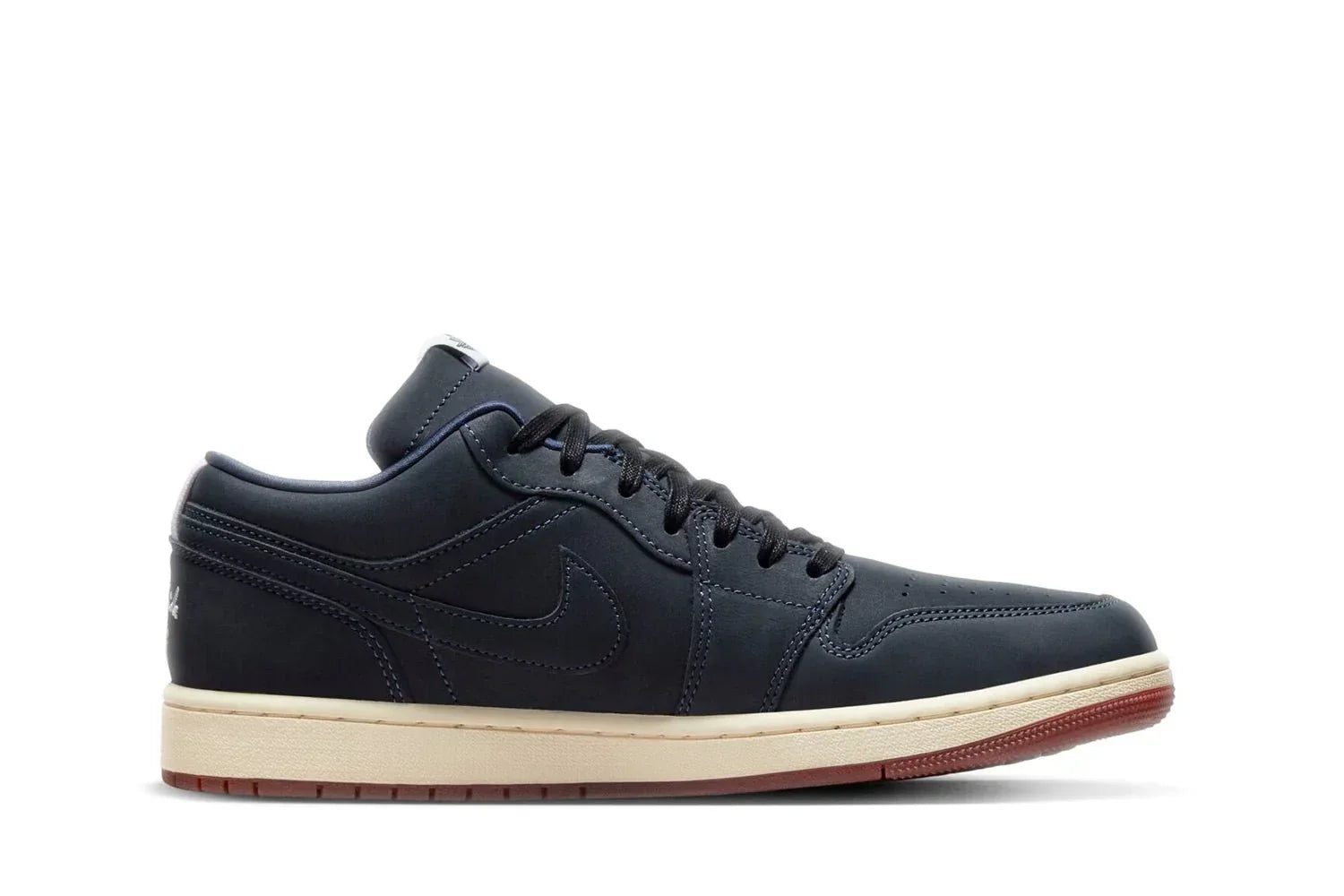 Tênis Air Jordan 1 Low Eastside Golf Azul Marinho vista lateral