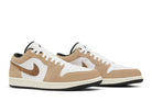 Tênis Air Jordan 1 Low Elephant Brown Marrom detalhe do material
