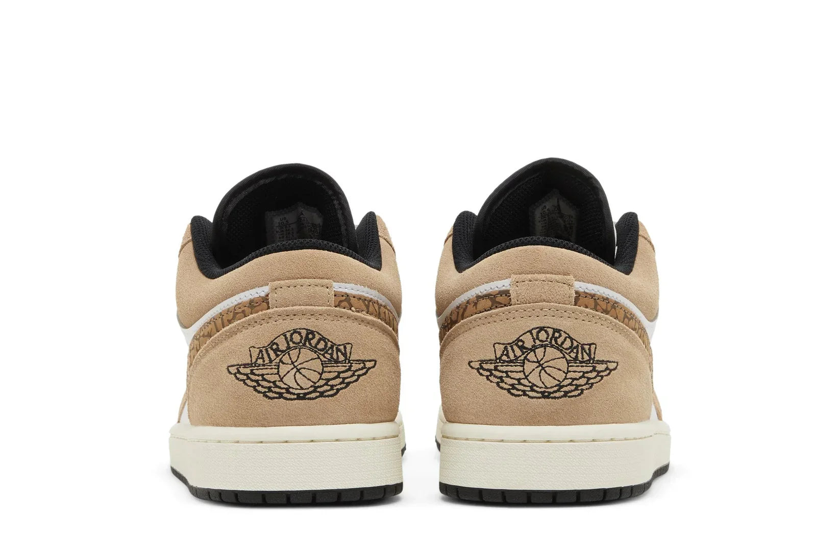 Tênis Air Jordan 1 Low Elephant Brown Marrom detalhe lateral