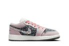 Tênis Air Jordan 1 Low Floral Canvas Rosa vista lateral
