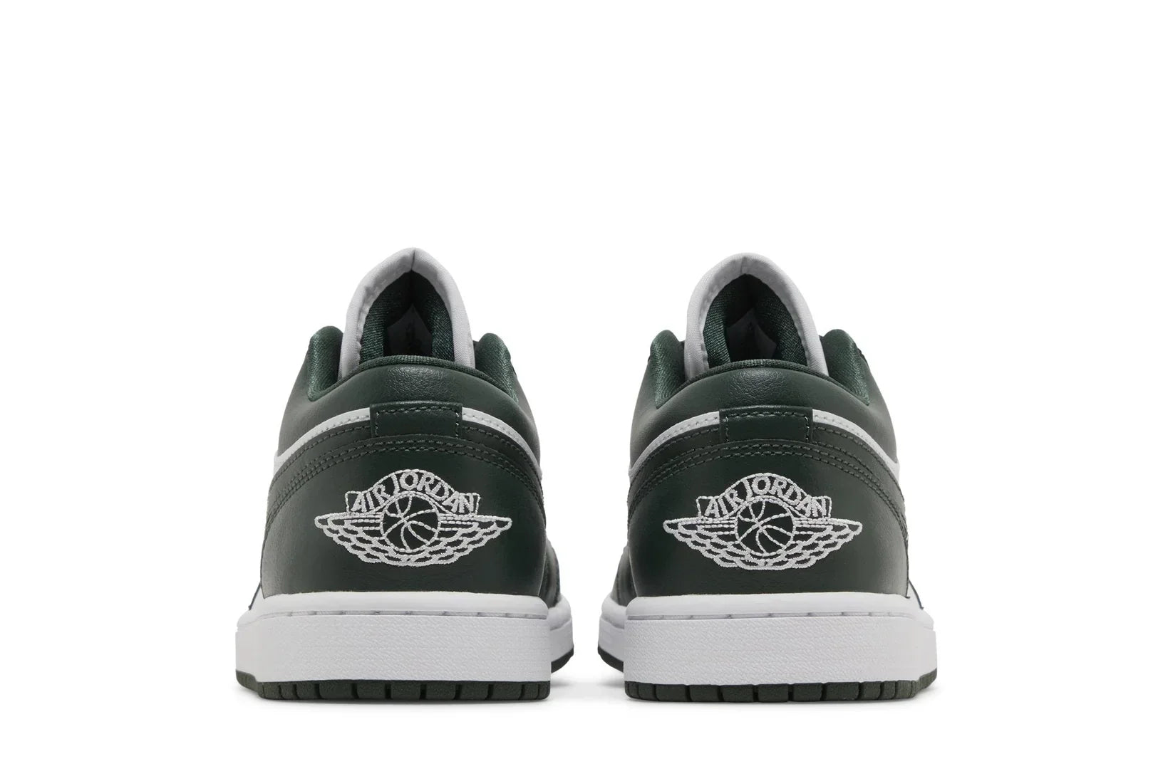 Tênis Air Jordan 1 Low Galactic Jade Verde detalhe do material