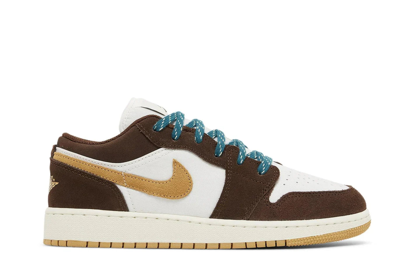 Tênis Air Jordan 1 Low GS Cacao Wow Marrom vista superior