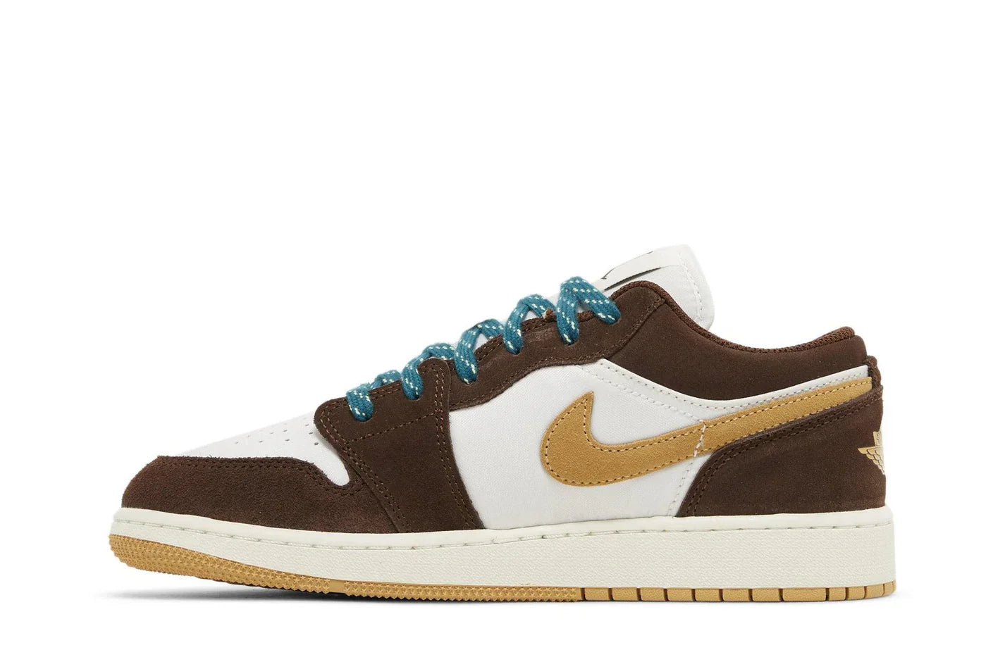 Tênis Air Jordan 1 Low GS Cacao Wow Marrom detalhe do solado