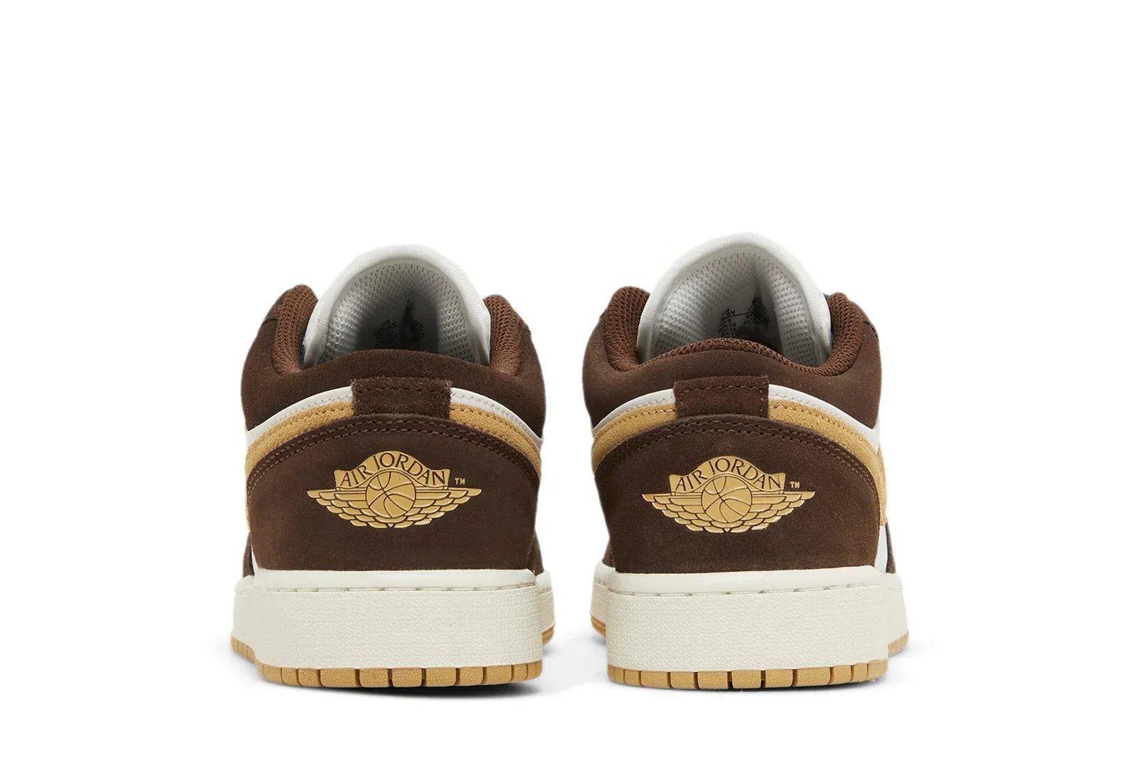 Tênis Air Jordan 1 Low GS Cacao Wow Marrom detalhe do material