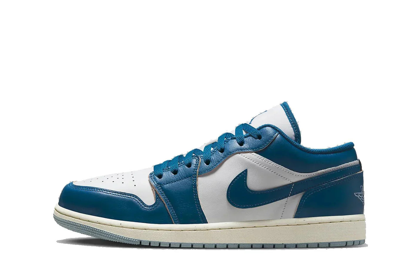 Tênis Air Jordan 1 Low Industrial Blue Azul detalhe do solado