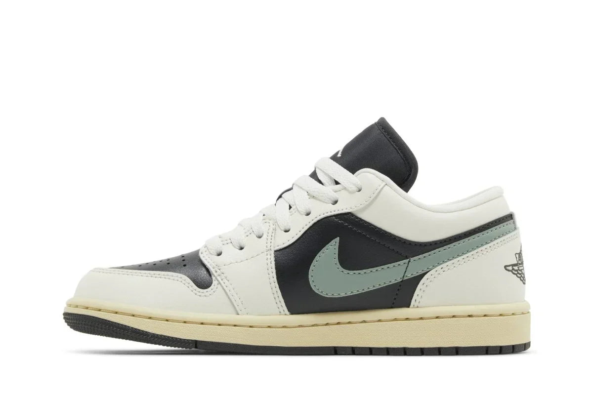Tênis Air Jordan 1 Low Jade Smoke Multicolor detalhe lateral
