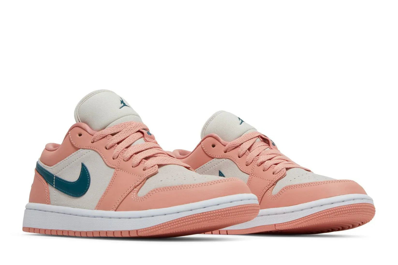 Tênis Air Jordan 1 Low Light Madder Root Rosa detalhe lateral