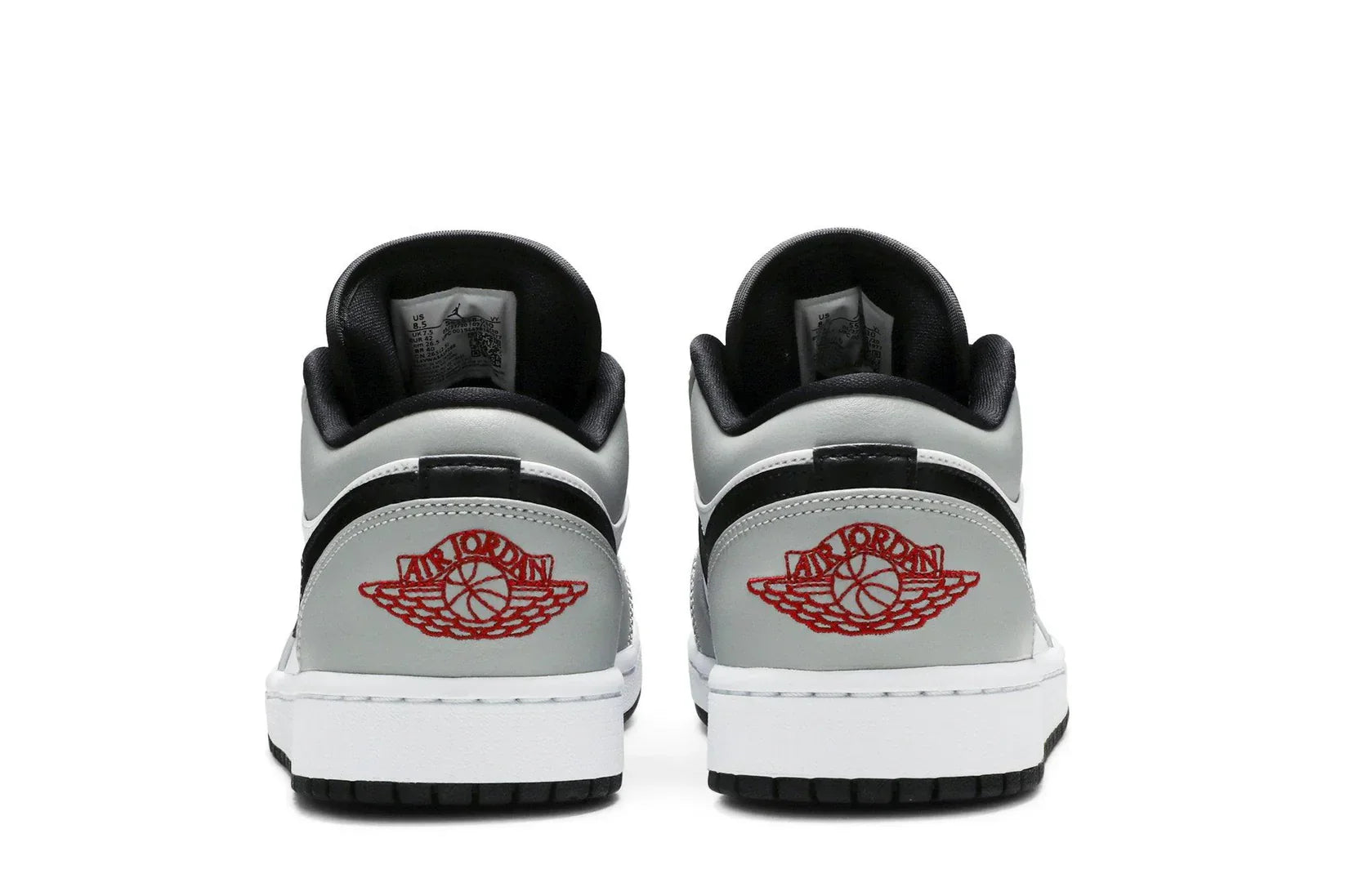 Tênis Air Jordan 1 Low Light Smoke Grey Cinza detalhe lateral