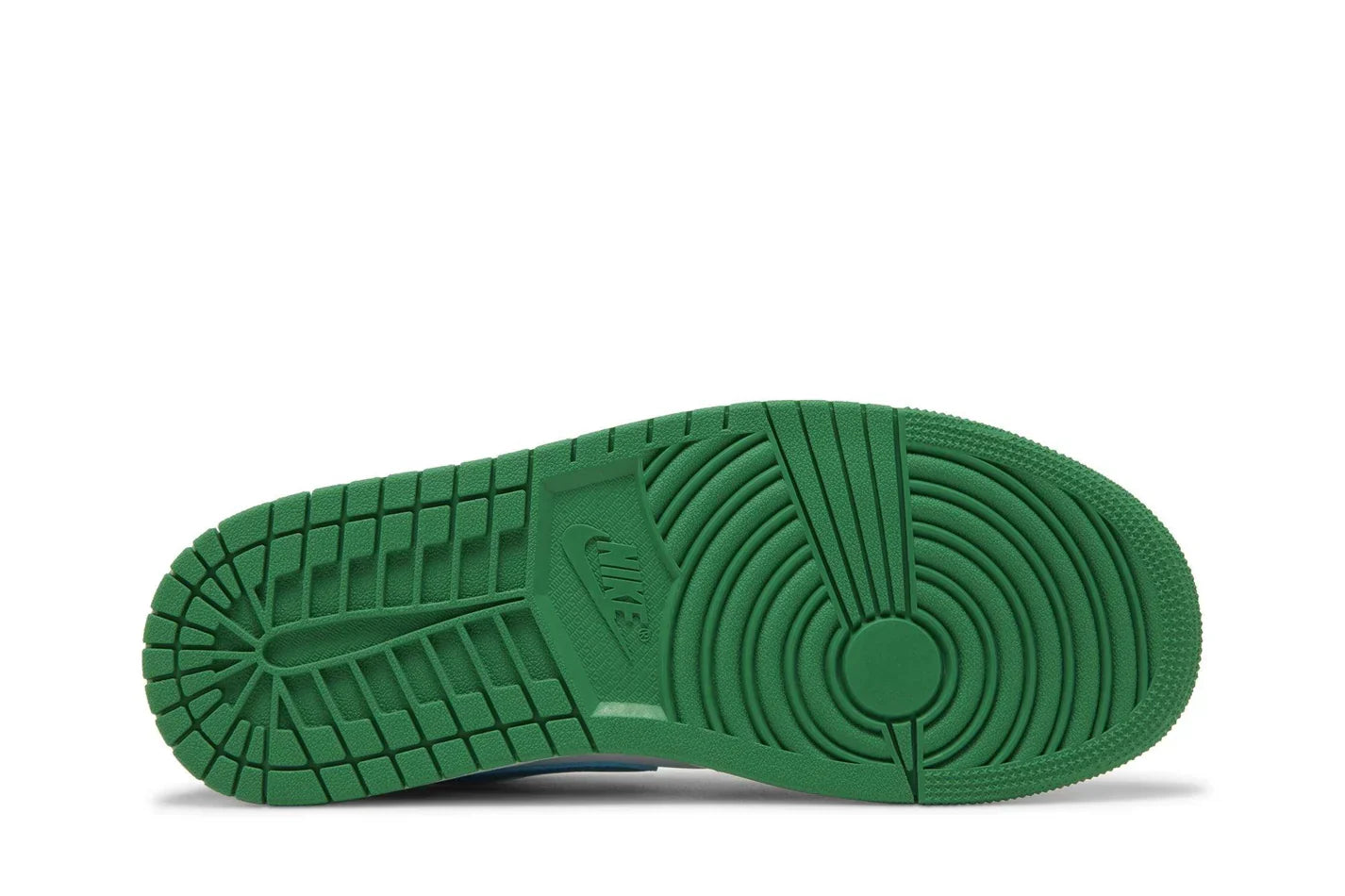 Tênis Air Jordan 1 Low Lucky Green Verde detalhe do material