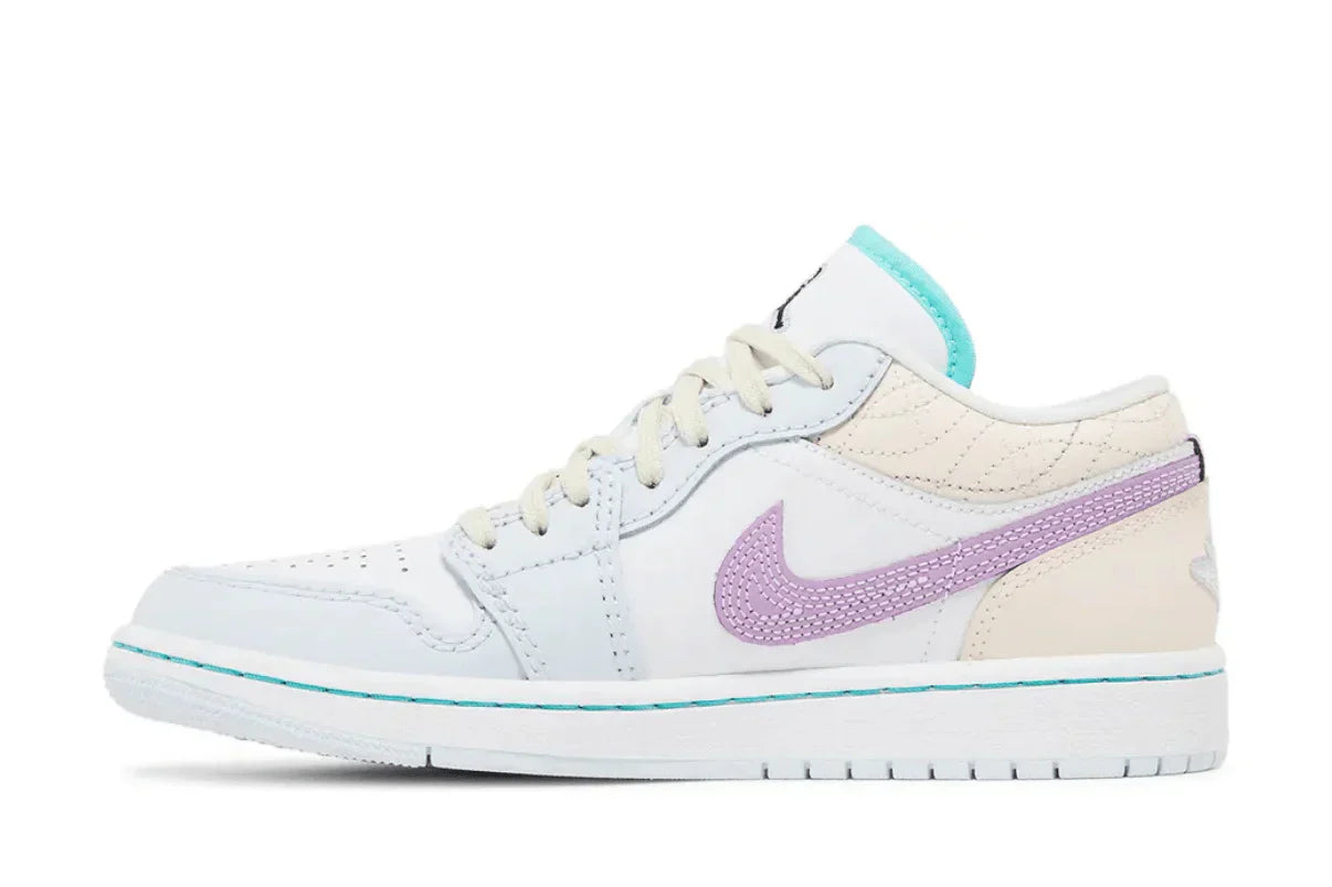 Tênis Air Jordan 1 Low Multicolor Sashiko Colorido detalhe do solado