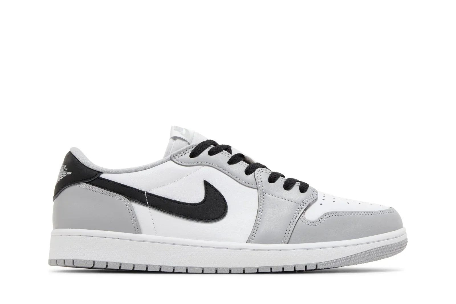 Tênis Air Jordan 1 Low Og Barrons Cinza vista lateral