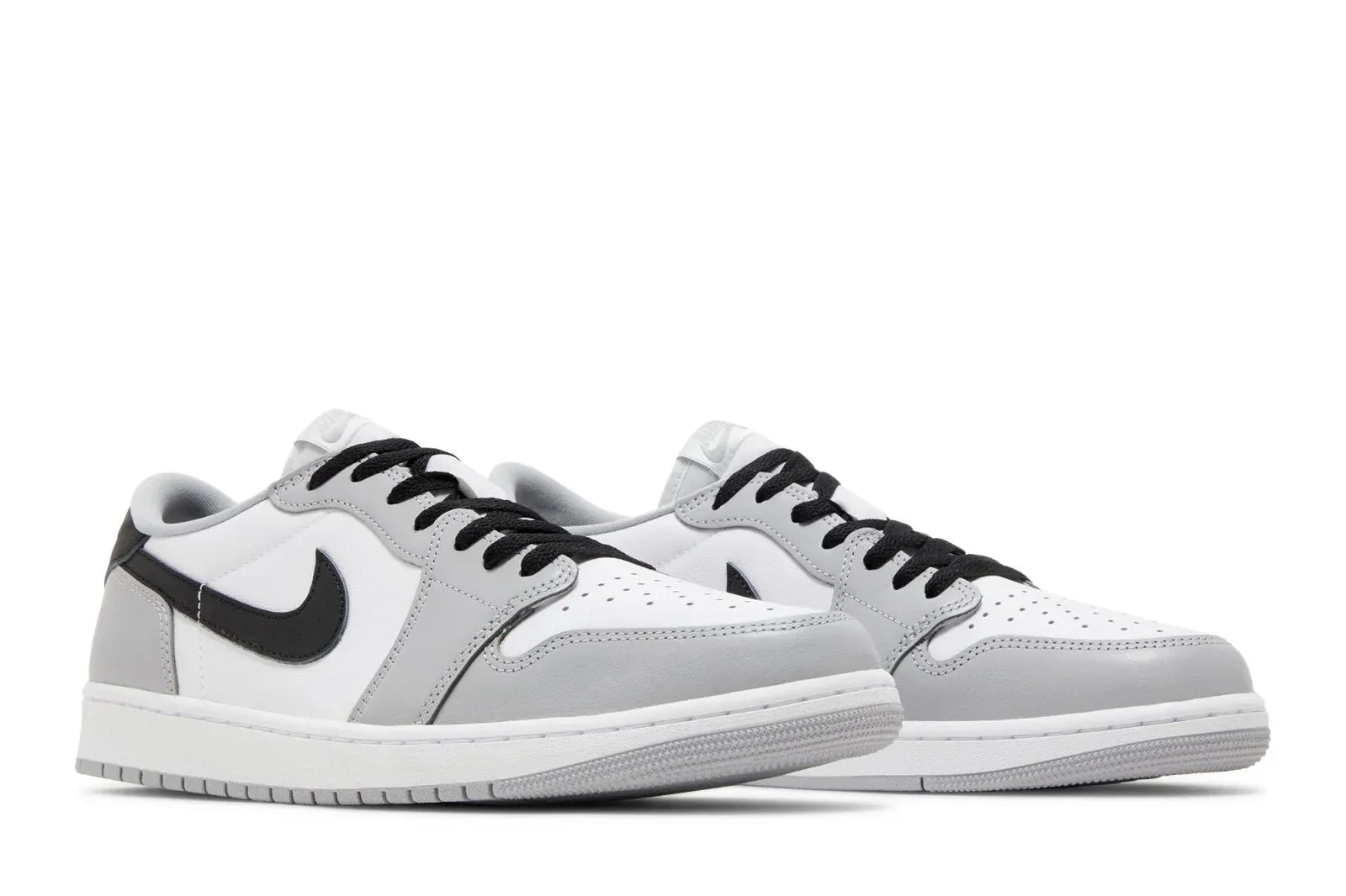 Tênis Air Jordan 1 Low Og Barrons Cinza detalhe do material