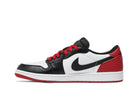 Tênis Air Jordan 1 Low OG Black Toe (2023) Vermelho detalhe do material