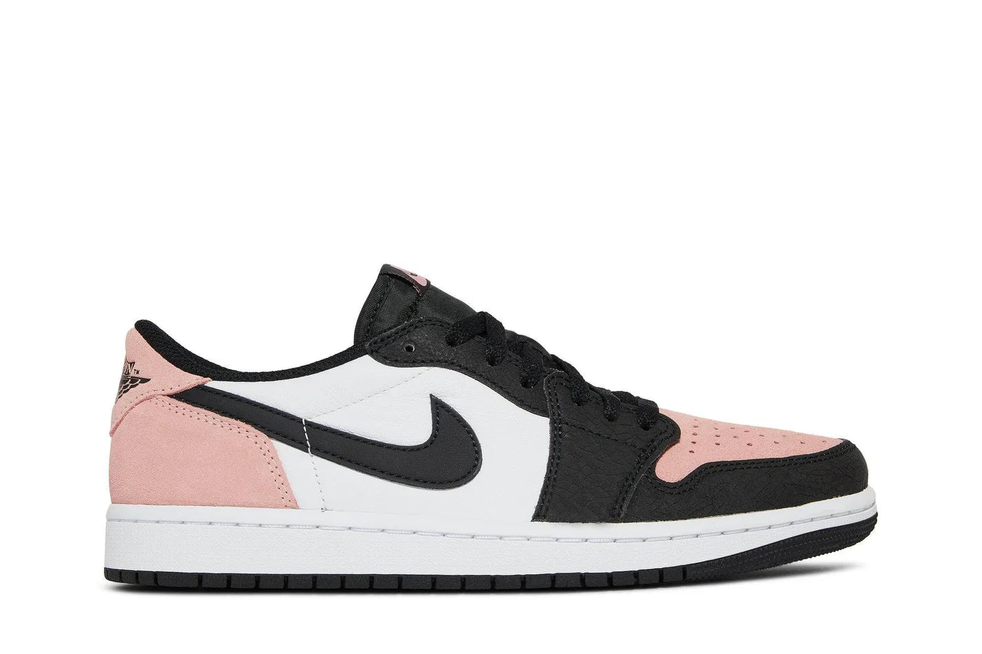 Tênis Air Jordan 1 Low OG Bleached Coral Rosa vista superior