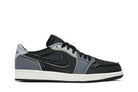 Tênis Air Jordan 1 Low OG EX Black and Smoke Grey Cinza vista lateral