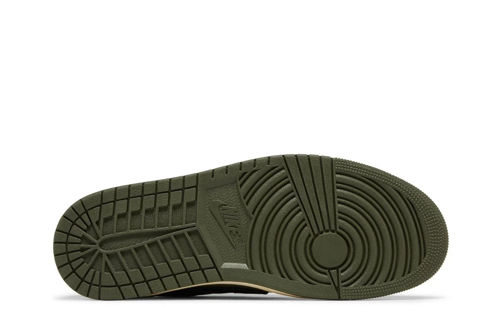 Tênis Air Jordan 1 Low Og Sp x Travis Scott Medium Olive Verde vista traseira