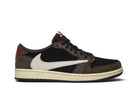 Tênis Air Jordan 1 Low Og Sp x Travis Scott Mocha detalhe lateral